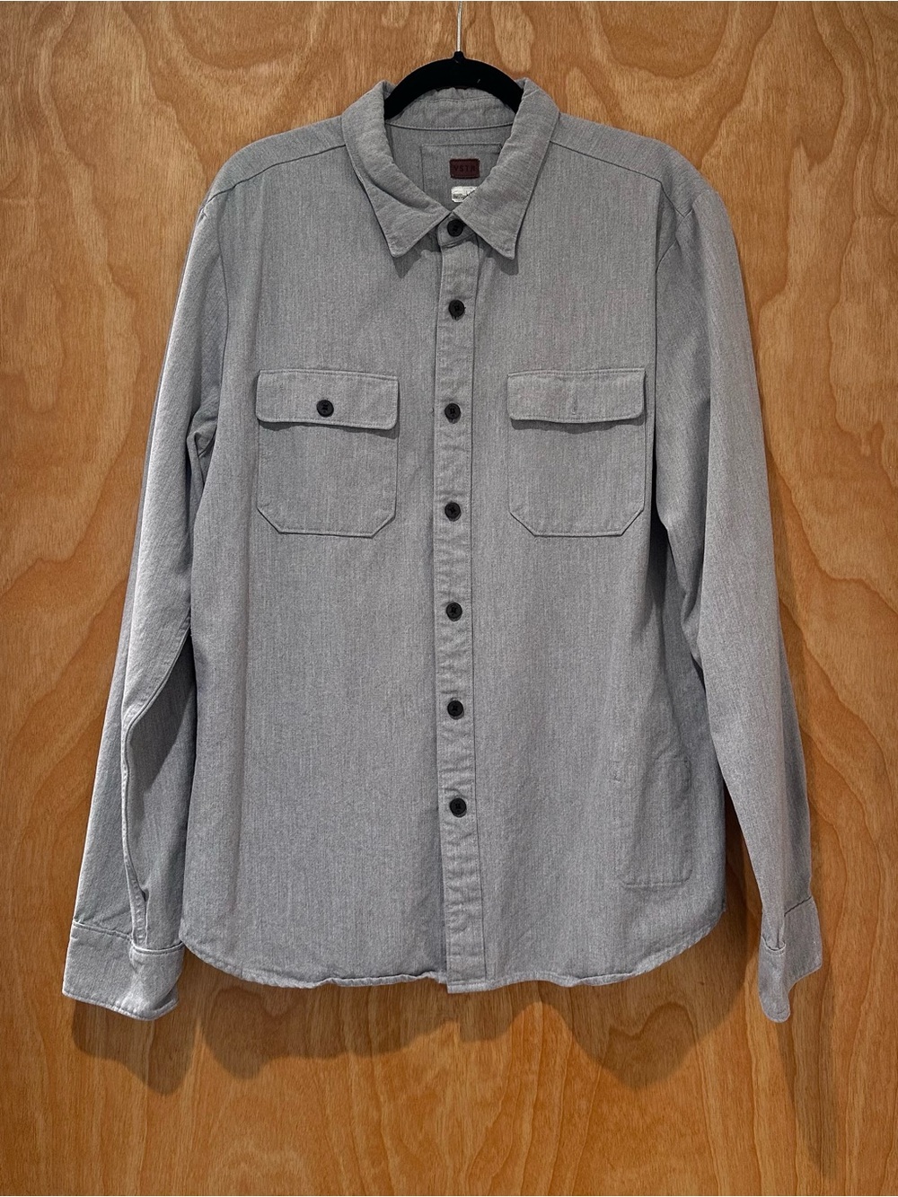 VSTR Grey Long-Sleeve Button-Down Workshirt